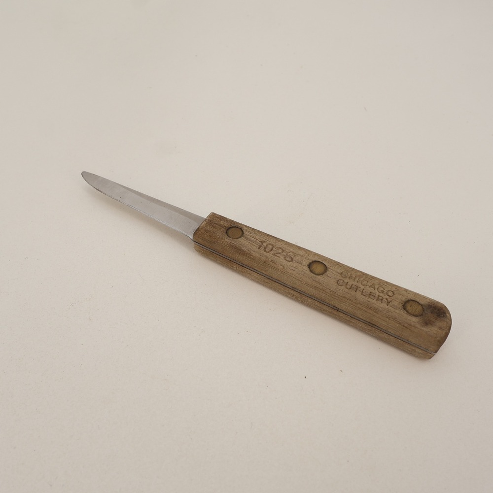 Chicago Cutlery 102S Paring Knife Wood Handle Vintage Made in USA 2.75" Blade